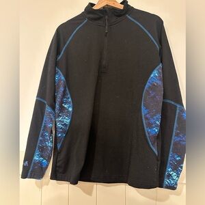 Women's Black and Blue Sweatshirt‎ by Huntworth